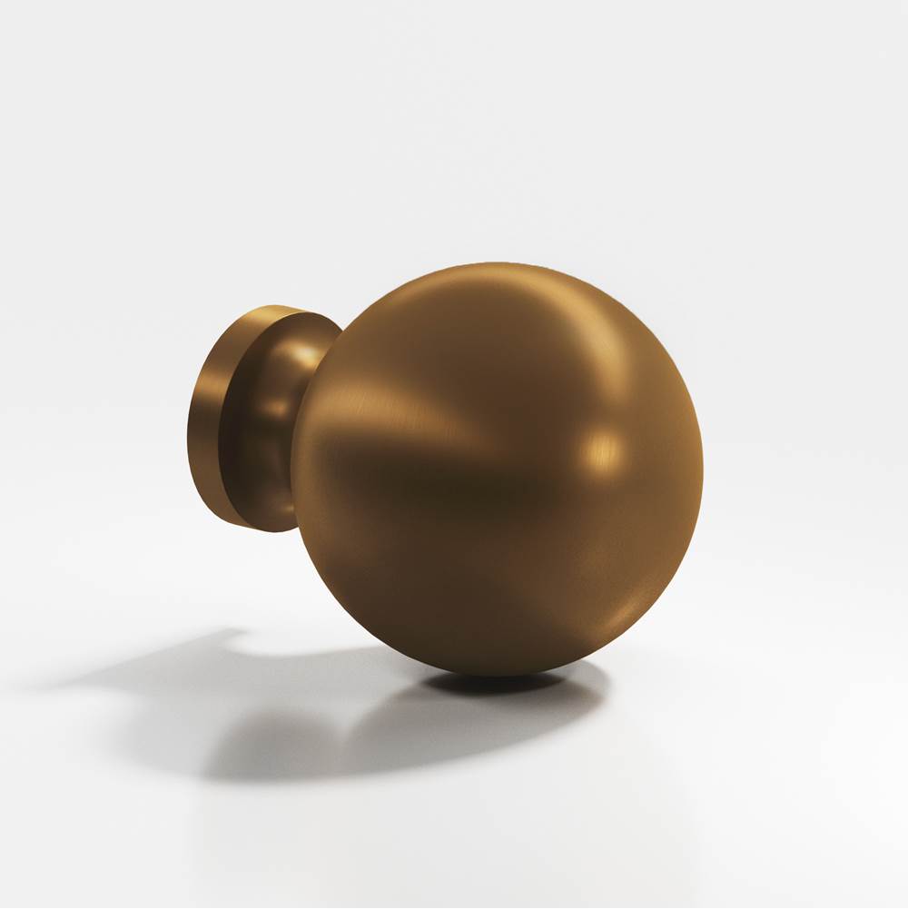Colonial Bronze - 1'' diameter Round Cabinet Knob, Back-to-Back Shower Door Knob Kit hand finished in Matte Light Statuary Bronze - Matte Light Statuary Bronze