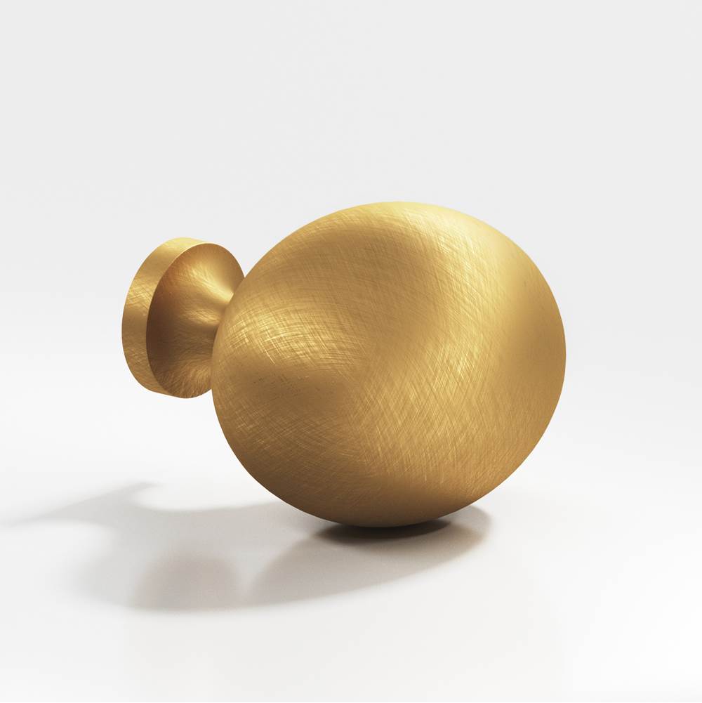 Colonial Bronze - 1.25 x 1'' Oval Cabinet Knob hand finished in Weathered Brass - Weathered Brass