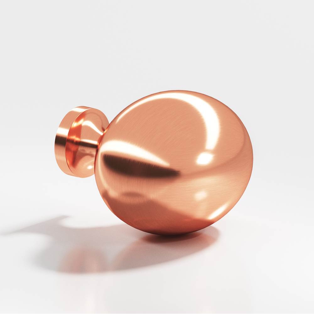 Colonial Bronze - 1.25 x 1'' Oval Cabinet Knob hand finished in Satin Copper - Satin Copper