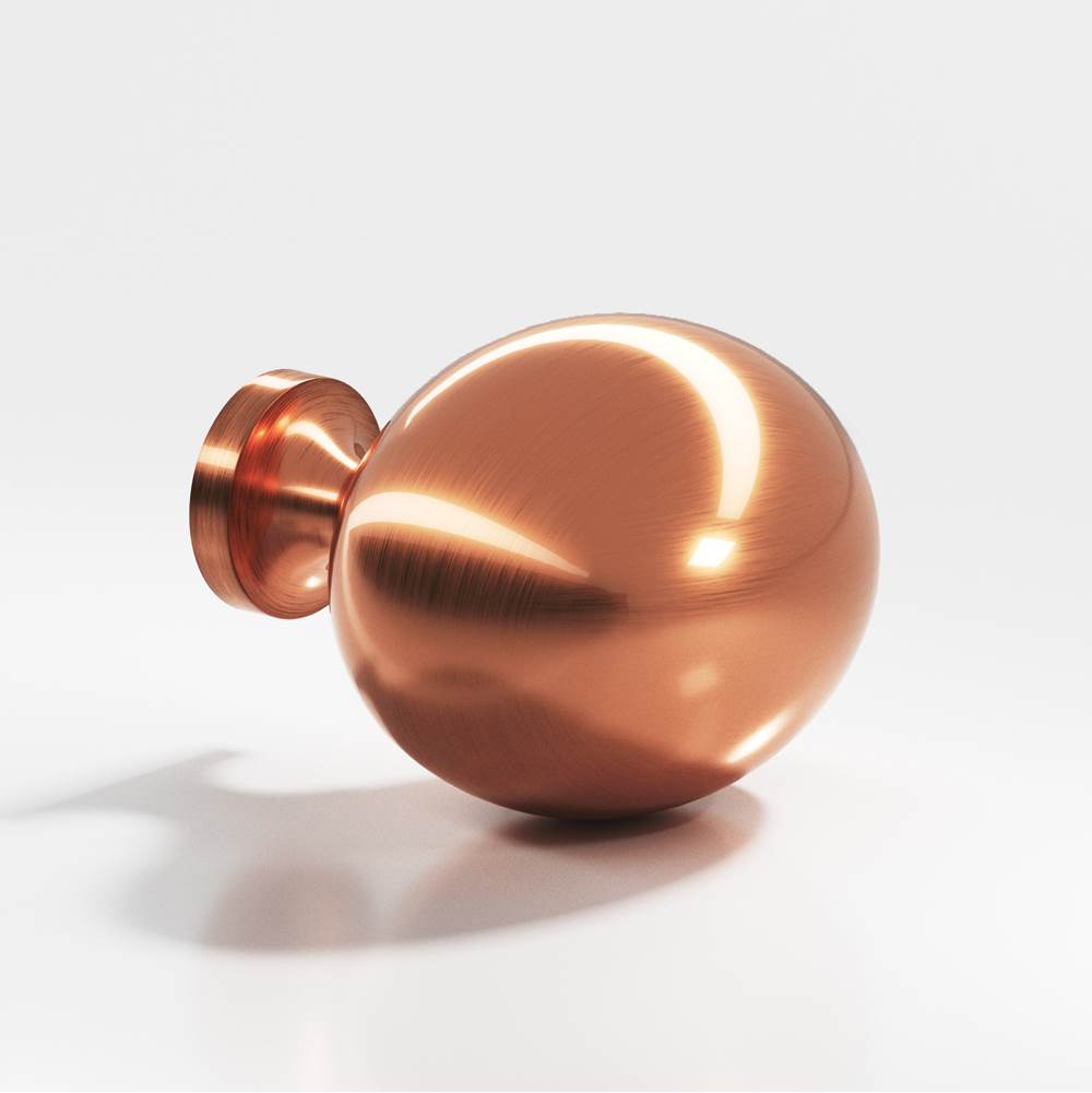 Colonial Bronze - 1.5 x 1.25'' Oval Cabinet Knob hand finished in Antique Copper - Antique Copper