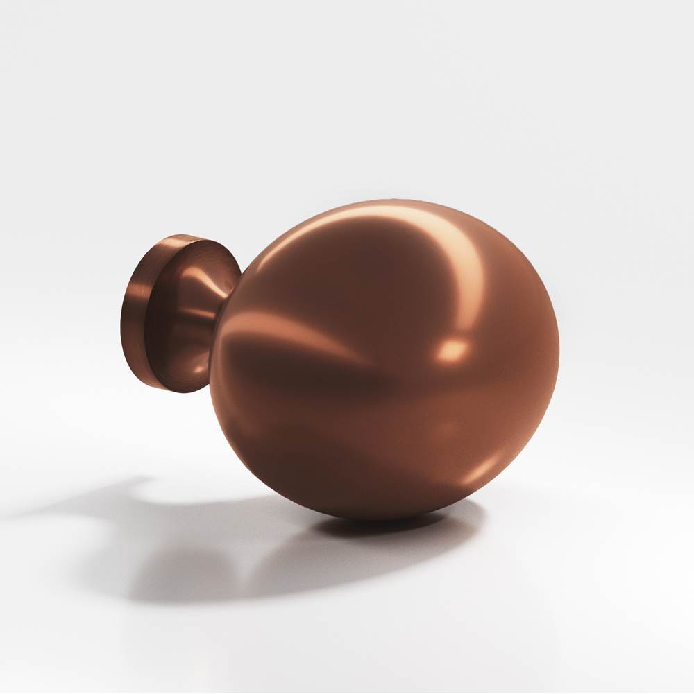 Colonial Bronze - 1.25 x 1'' Oval Cabinet Knob hand finished in Matte Antique Copper - Matte Antique Copper