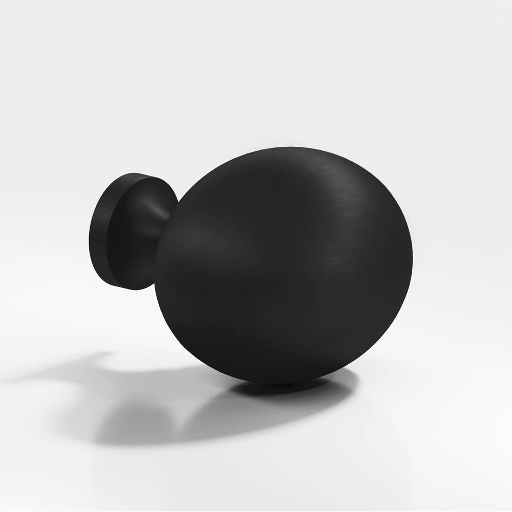 Colonial Bronze - 1.5 x 1.25'' Oval Cabinet Knob hand finished in Matte Satin Black - Matte Satin Black