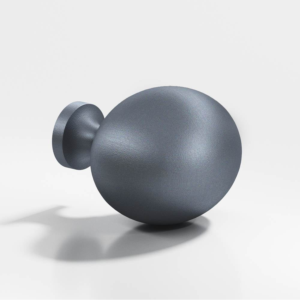 Colonial Bronze - 1.5 x 1.25'' Oval Cabinet Knob hand finished in Frost Chrome - Frost Chrome