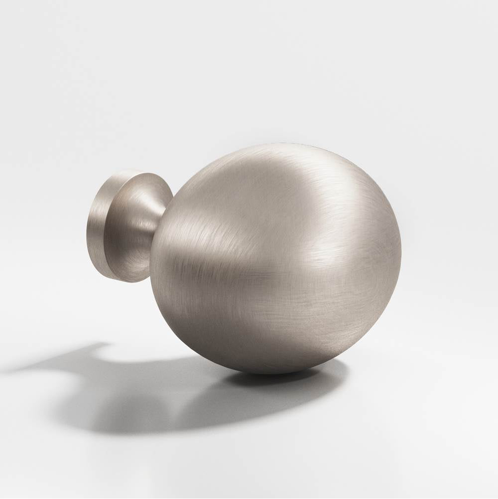 Colonial Bronze - 1.25 x 1'' Oval Cabinet Knob hand finished in Matte Satin Nickel - Matte Satin Nickel