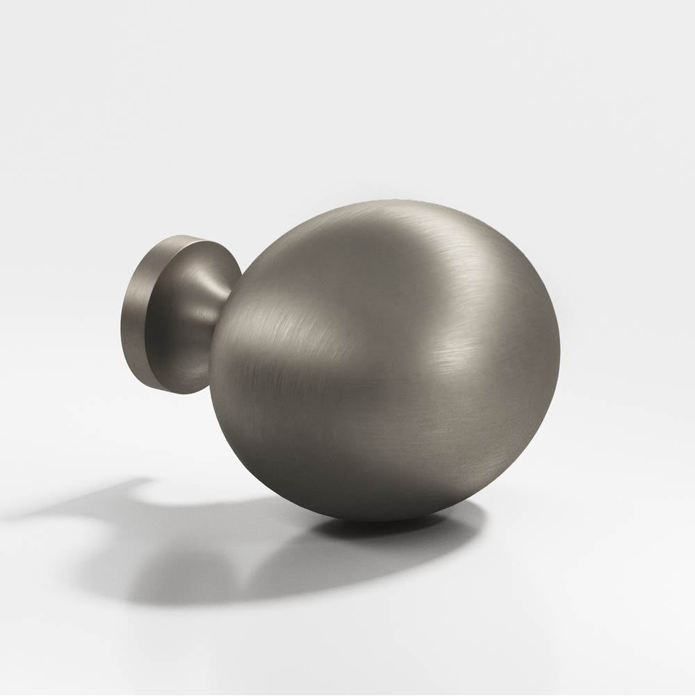 Colonial Bronze - 1.25 x 1'' Oval Cabinet Knob hand finished in Matte Pewter - Matte Pewter