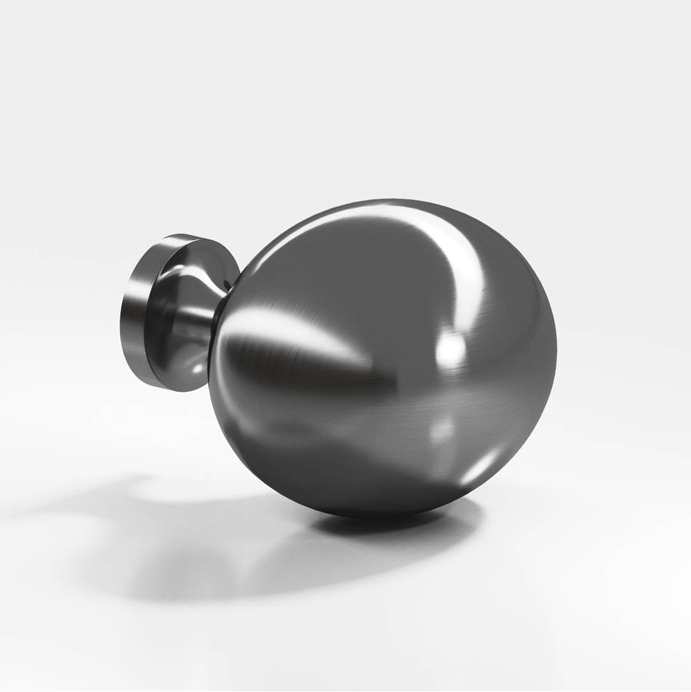 Colonial Bronze - 1.25 x 1'' Oval Cabinet Knob hand finished in Graphite - Graphite