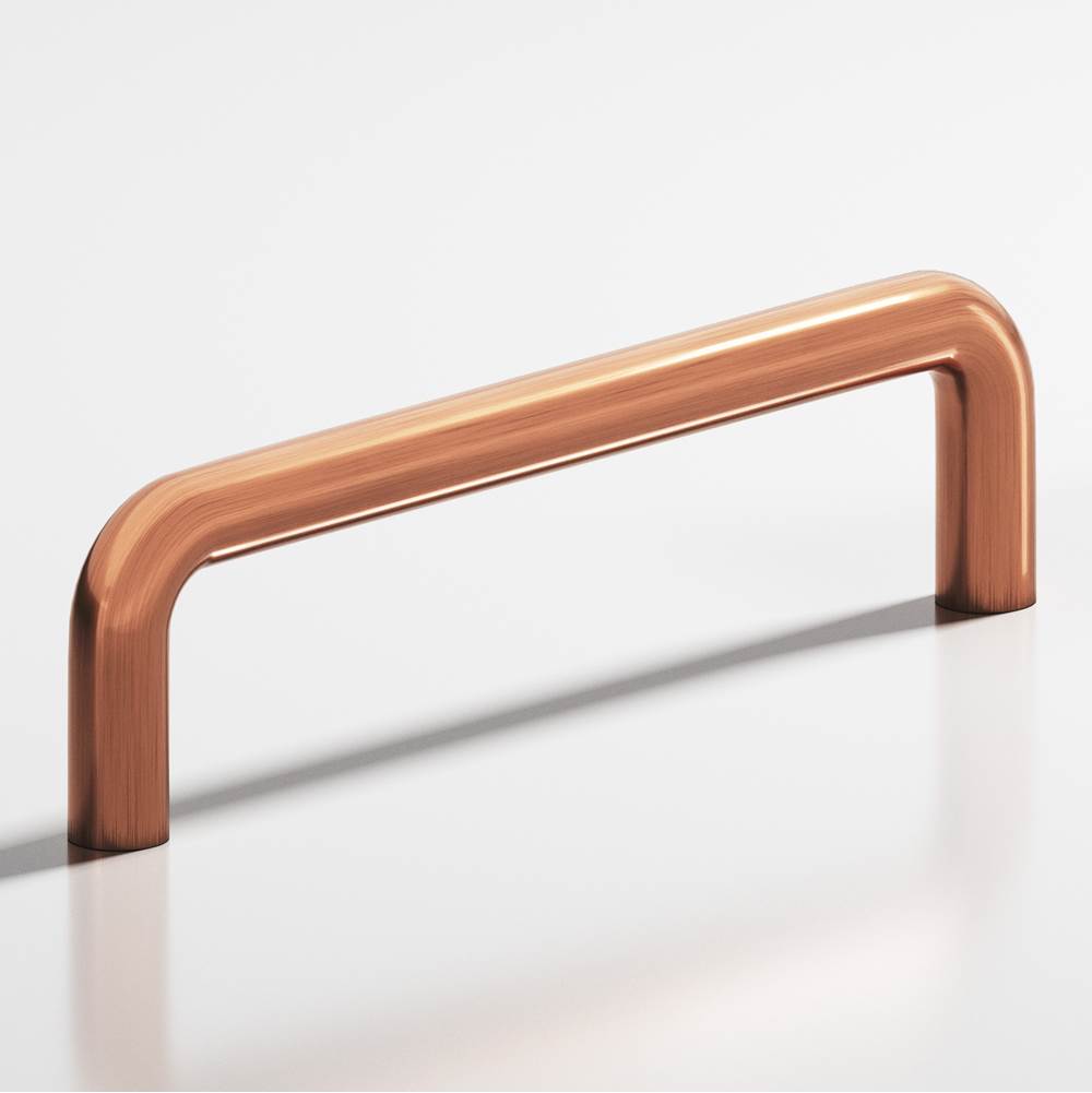 Colonial Bronze - 6'' center-to-center, 6.5'' overall, 0.5'' diameter Wire Cabinet Pull, Appliance Pull, Door Pull, Shower Door Pull hand finished in Antique Copper - Antique Copper