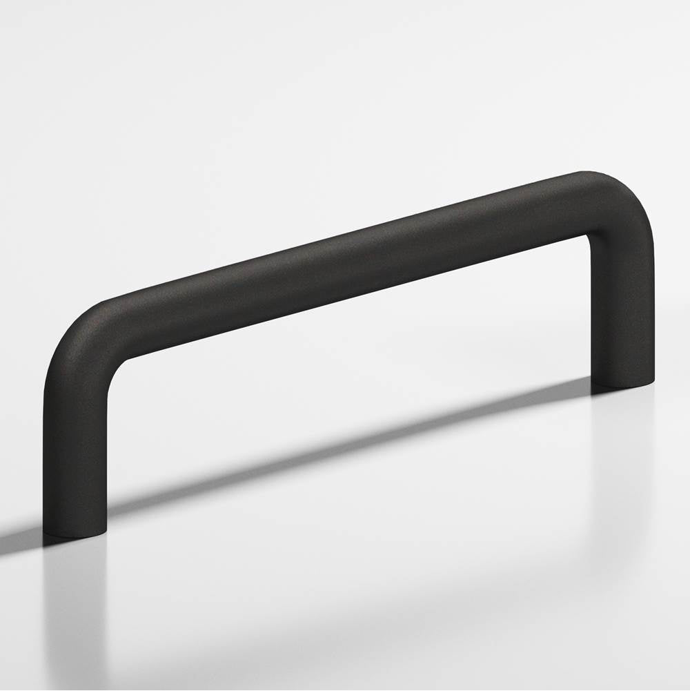 Colonial Bronze - 10'' center-to-center, 10.5'' overall, 0.5'' diameter Wire Cabinet Pull, Appliance Pull, Door Pull, Shower Door Pull hand finished in Frost Black - Frost Black