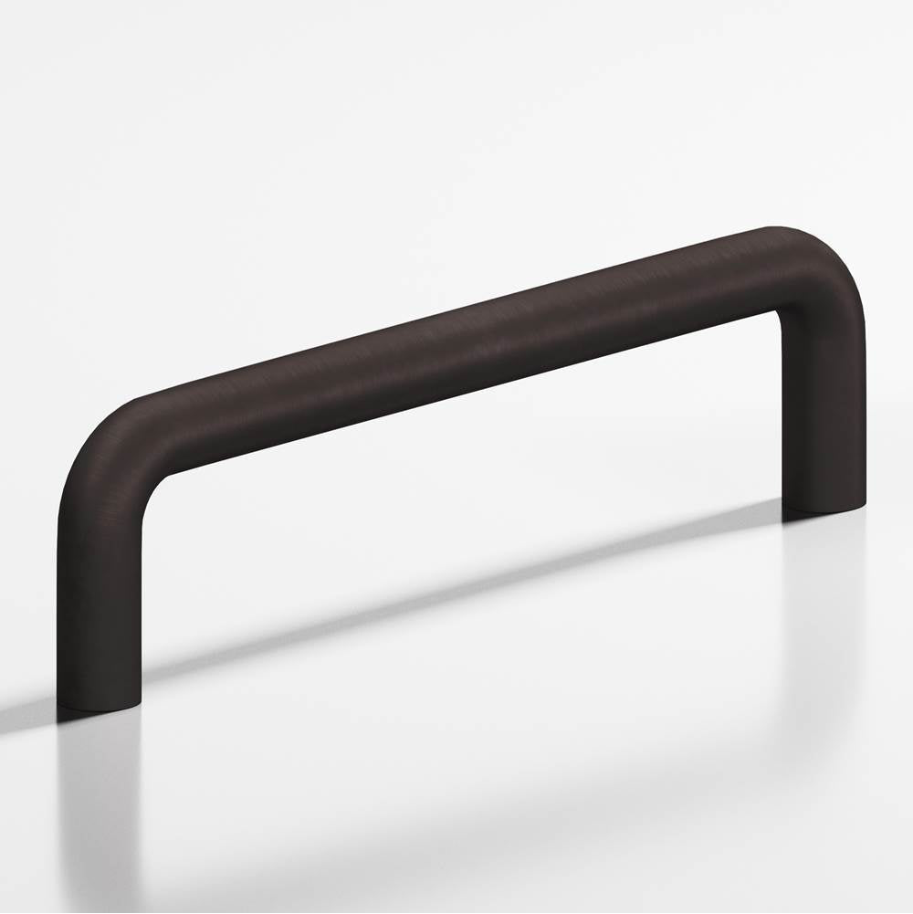 Colonial Bronze - 8'' center-to-center, 8.5'' overall, 0.5'' diameter Wire Cabinet Pull, Appliance Pull, Door Pull, Shower Door Pull hand finished in Matte Dark Statuary Bronze - Matte Dark Statuary Bronze