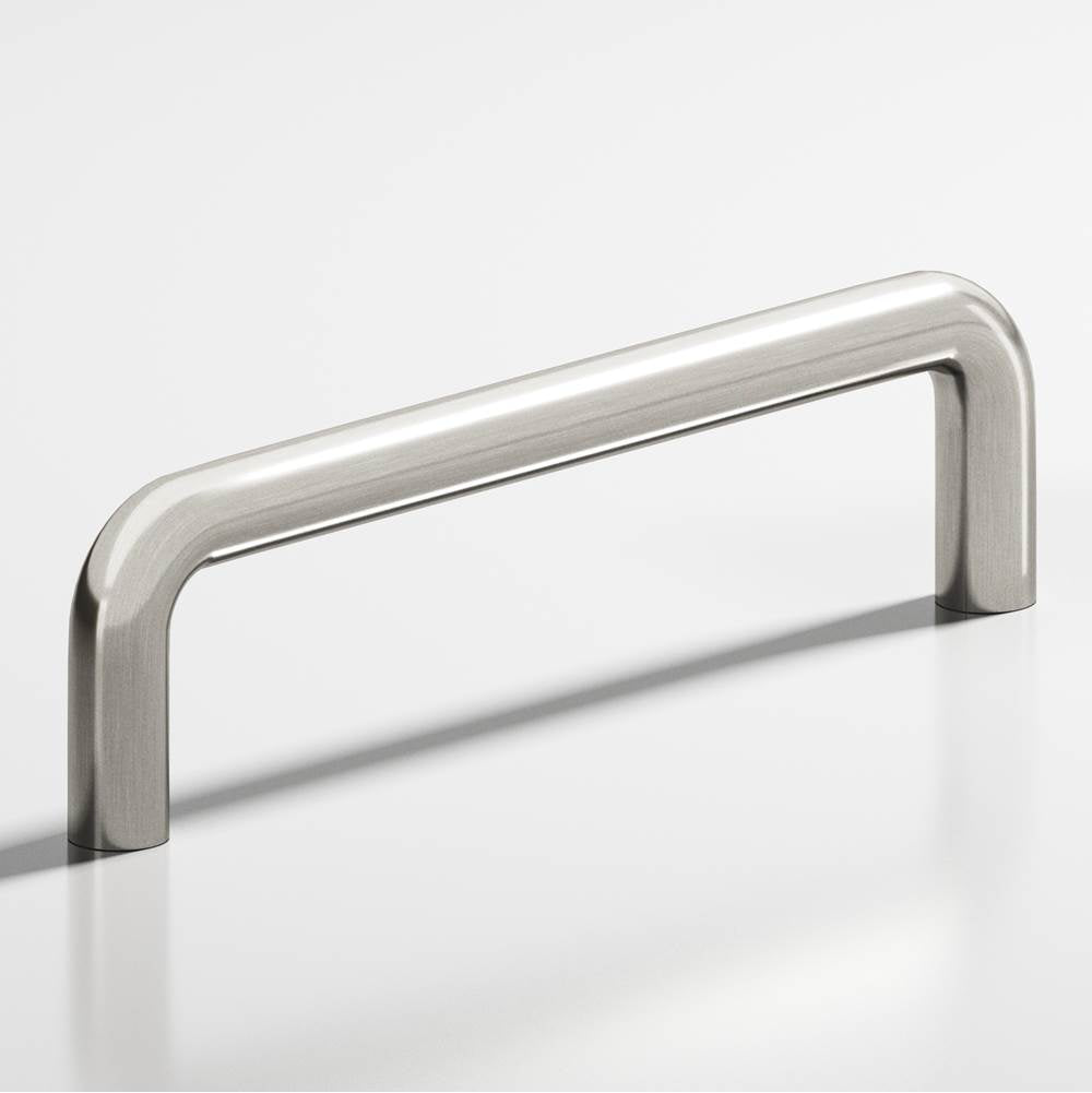 Colonial Bronze - 4'' center-to-center, 4.5'' overall, 0.5'' diameter Wire Cabinet Pull, Appliance Pull, Door Pull, Shower Door Pull hand finished in Satin Nickel - Satin Nickel