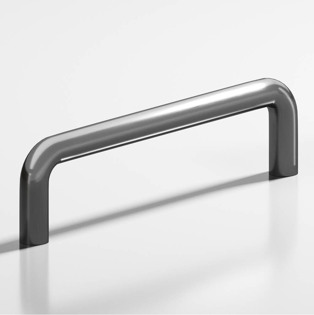 Colonial Bronze - 8'' center-to-center, 8.5'' overall, 0.5'' diameter Wire Cabinet Pull, Appliance Pull, Door Pull, Shower Door Pull hand finished in Graphite - Graphite