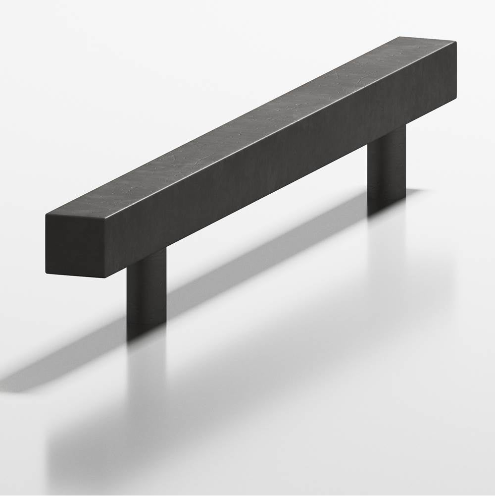 Colonial Bronze - 3'' center-to-center, 4.5'' overall, 0.4375'' Square Cabinet Pull with straight posts hand finished in Distressed Satin Black - Distressed Satin Black