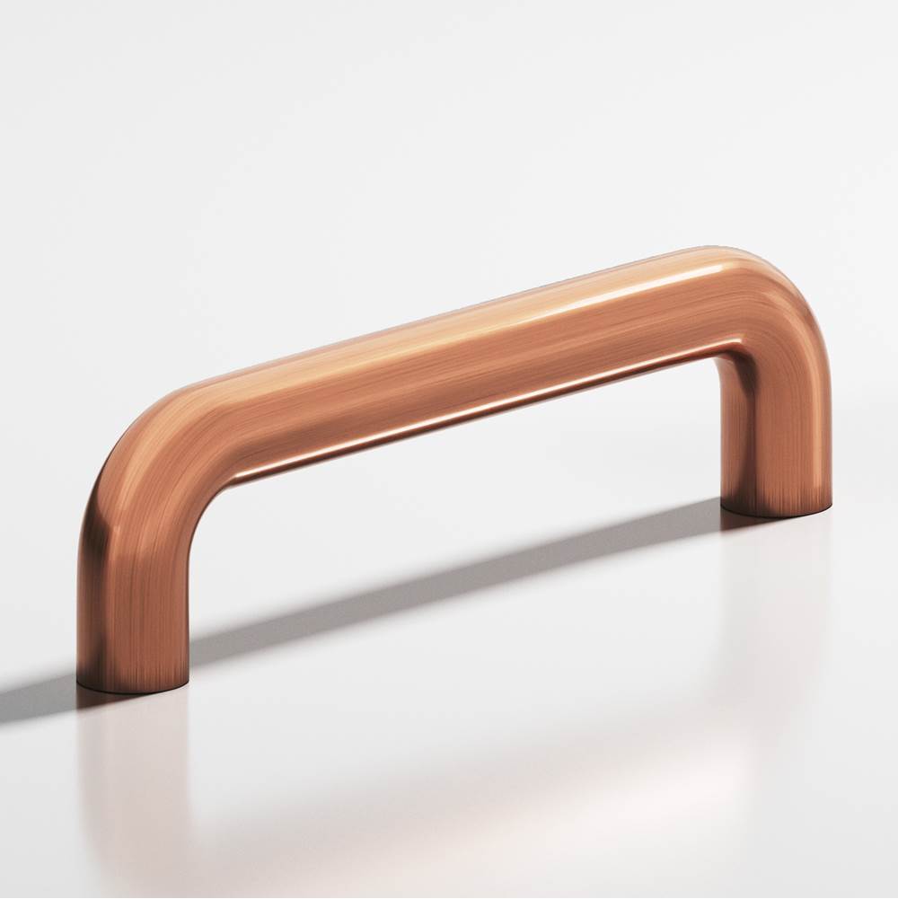 Colonial Bronze - 8'' center-to-center, 8.75'' overall, 0.75'' diameter Wire Cabinet Pull, Appliance Pull, Door Pull, Shower Door Pull hand finished in Antique Copper - Antique Copper