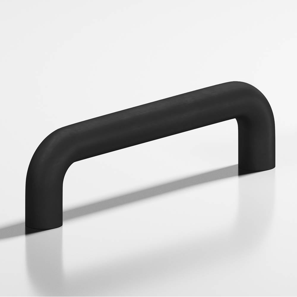 Colonial Bronze - 8'' center-to-center, 8.75'' overall, 0.75'' diameter Wire Cabinet Pull, Appliance Pull, Door Pull, Shower Door Pull hand finished in Matte Satin Black - Matte Satin Black