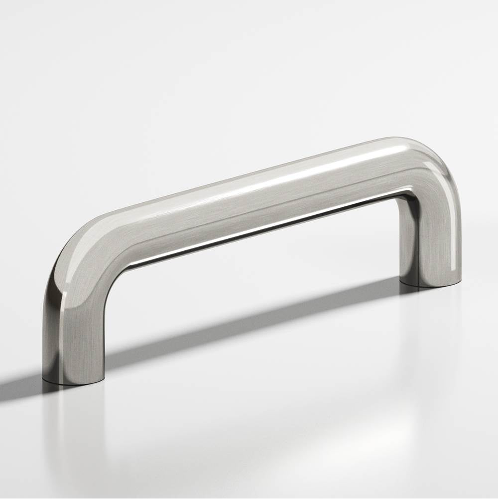 Colonial Bronze - 8'' center-to-center, 8.75'' overall, 0.75'' diameter Wire Cabinet Pull, Appliance Pull, Door Pull, Shower Door Pull hand finished in Nickel Stainless - Nickel Stainless