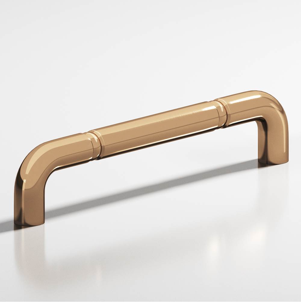 Colonial Bronze - 0.75'' diameter custom length Wire Pull with beads hand finished in Polished Bronze - Polished Bronze