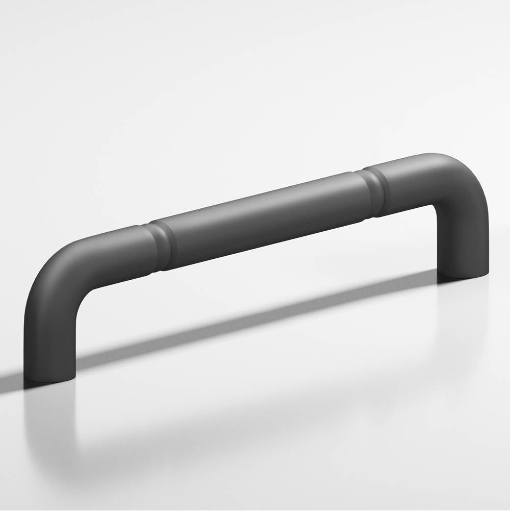 Colonial Bronze - 18'' center-to-center, 18.75'' overall, 0.75'' diameter Wire Appliance Pull, Door Pull, Shower Door Pull with beads hand finished in Matte Graphite - Matte Graphite