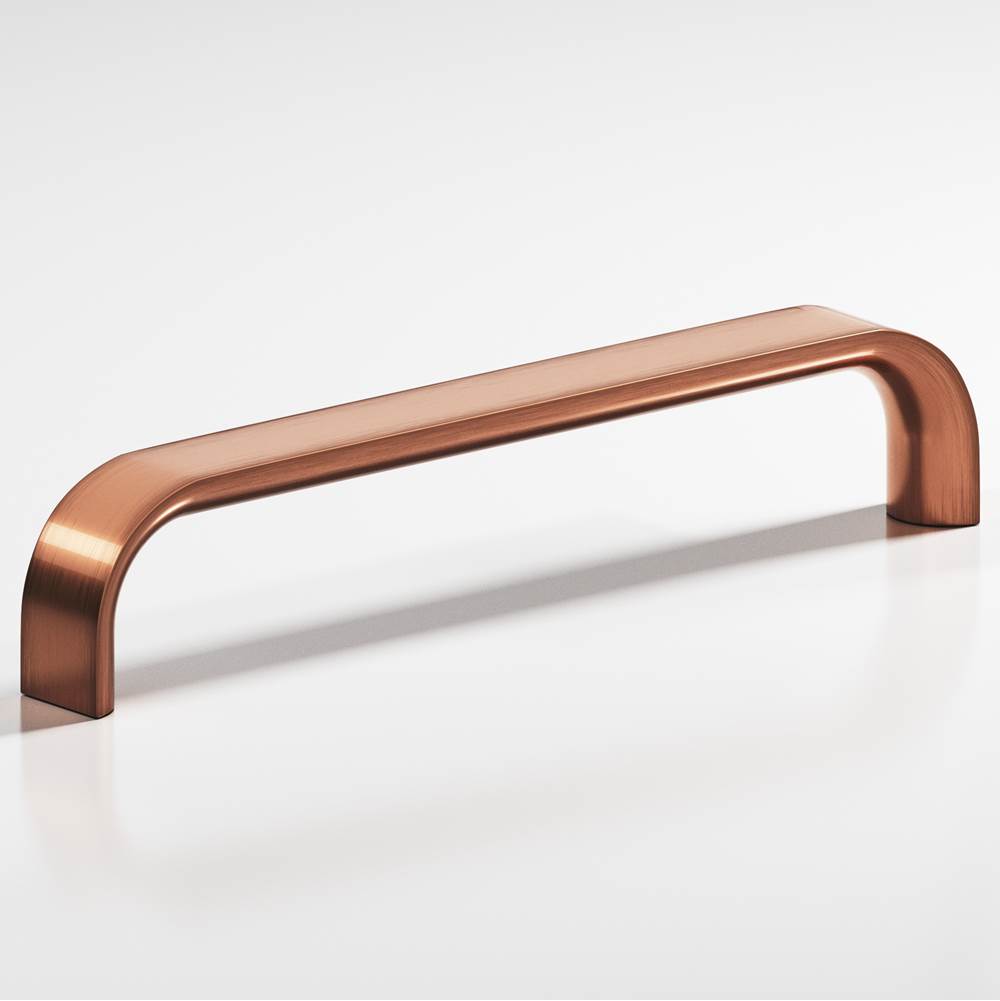 Colonial Bronze - 12'' center-to-center, 12.5'' overall, 1'' diameter Half-round wire Appliance Pull, Door Pull, Shower Door Pull hand finished in Antique Copper - Antique Copper