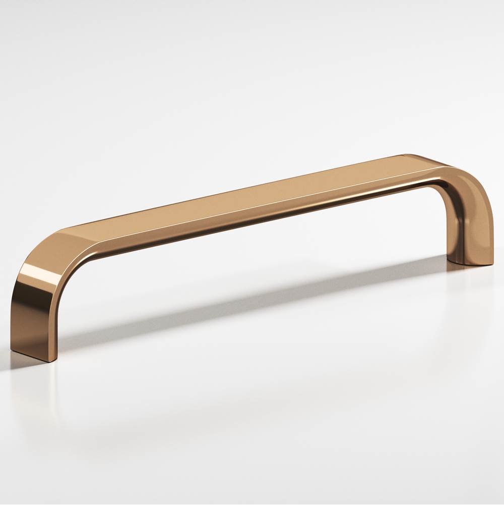 Colonial Bronze - 10'' center-to-center, 10.5'' overall, 1'' diameter Half-round wire Appliance Pull, Door Pull, Shower Door Pull hand finished in Polished Bronze - Polished Bronze