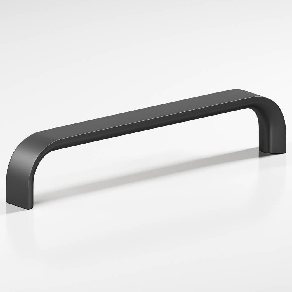 Colonial Bronze - 10'' center-to-center, 10.5'' overall, 1'' diameter Half-round wire Appliance Pull, Door Pull, Shower Door Pull hand finished in Matte Graphite - Matte Graphite