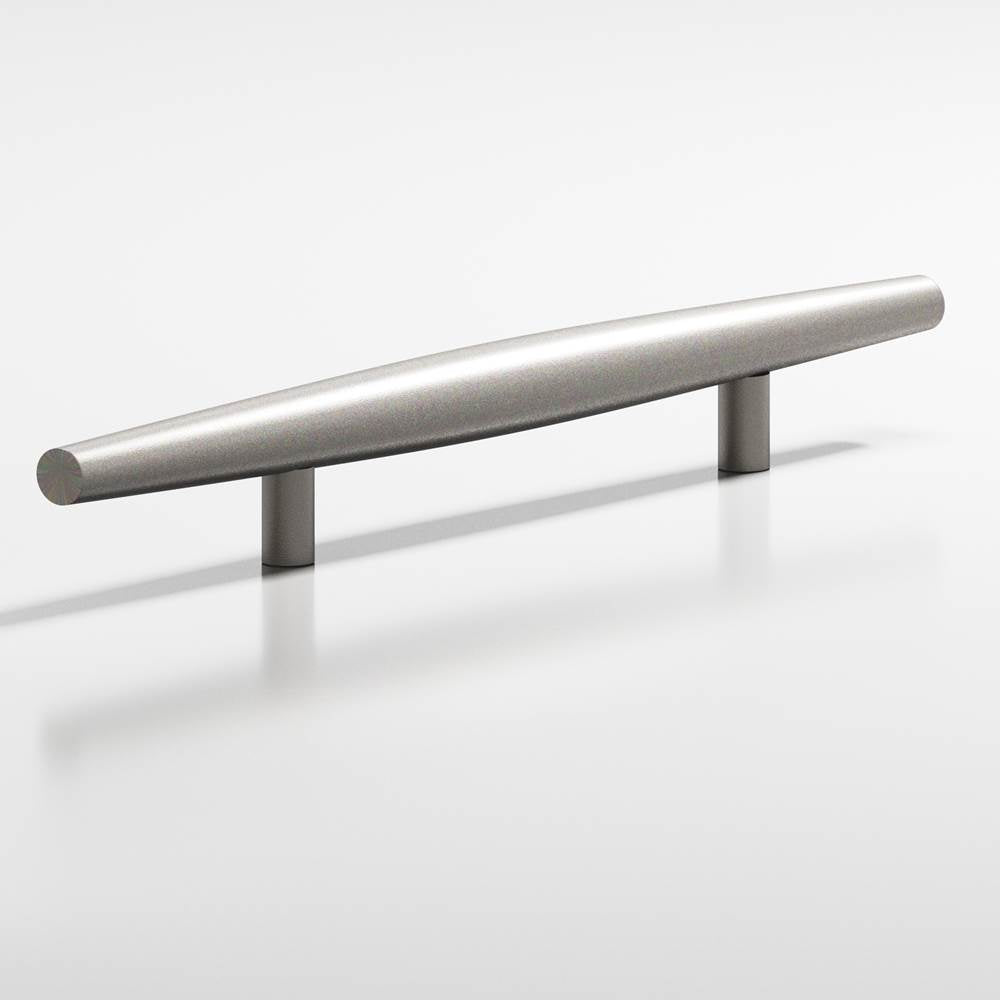 Colonial Bronze - 4'' center-to-center, 6'' overall, 0.75'' max diameter Cigar Cabinet Pull with straight posts hand finished in Frost Nickel - Frost Nickel