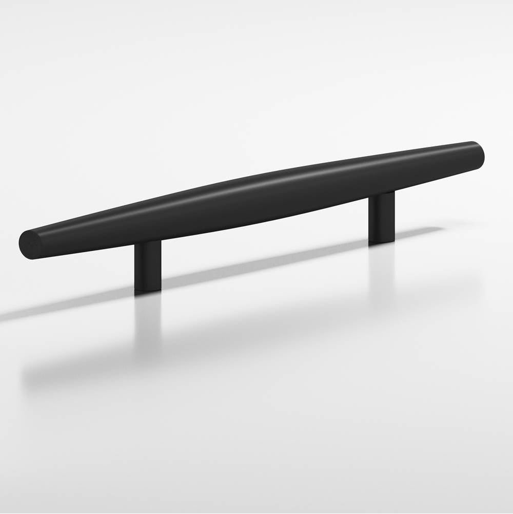Colonial Bronze - 8'' center-to-center, 15'' overall, 0.75'' max diameter Cigar Cabinet Pull, Appliance Pull, Door Pull with straight posts hand finished in Matte Graphite - Matte Graphite