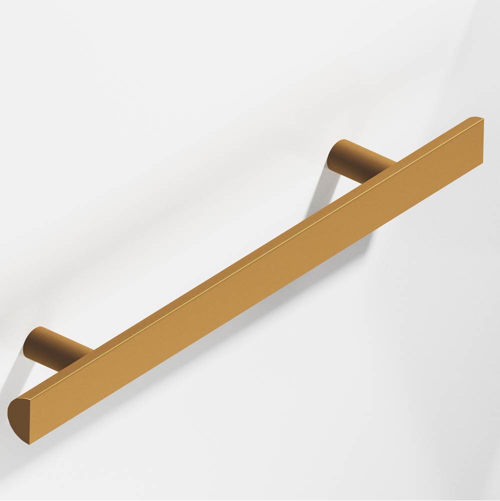Colonial Bronze - 12'' center-to-center, 16'' overall, 1'' diameter Half-round Cabinet Pull, Appliance Pull, Door Pull, Shower Door Pull with straight posts hand finished in Matte Light Statuary Bronze - Matte Light Statuary Bronze