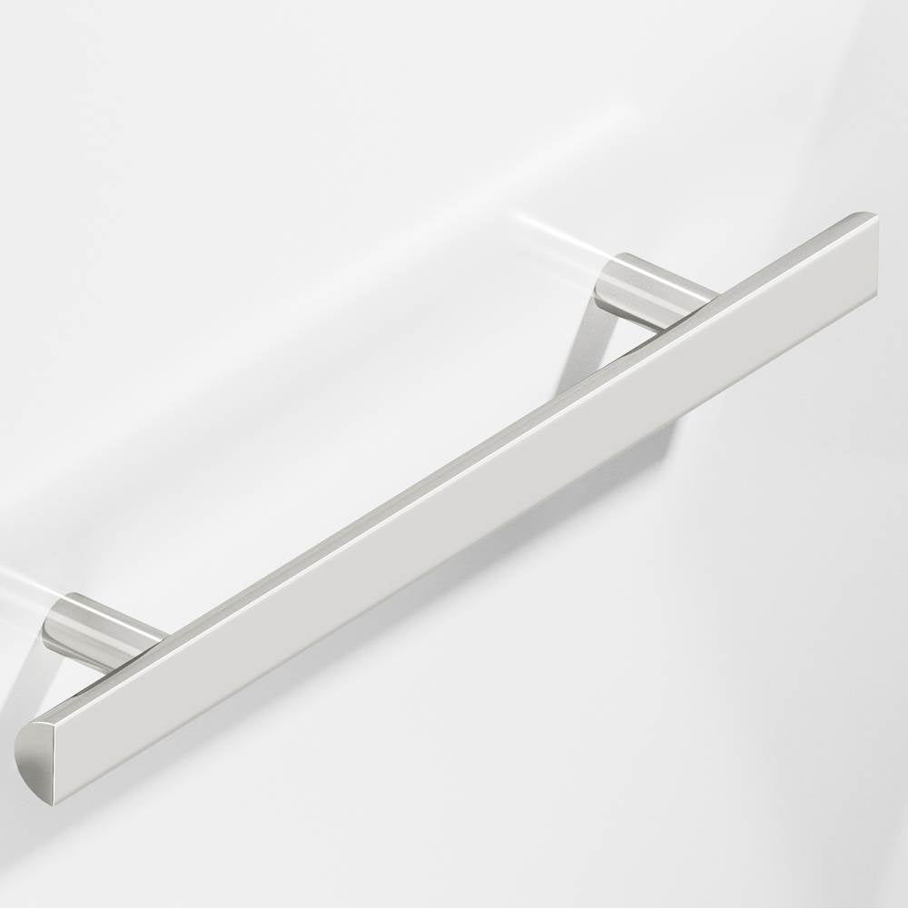 Colonial Bronze - 12'' center-to-center, 16'' overall, 1'' diameter Half-round Cabinet Pull, Appliance Pull, Door Pull, Shower Door Pull with straight posts hand finished in Polished Nickel - Polished Nickel