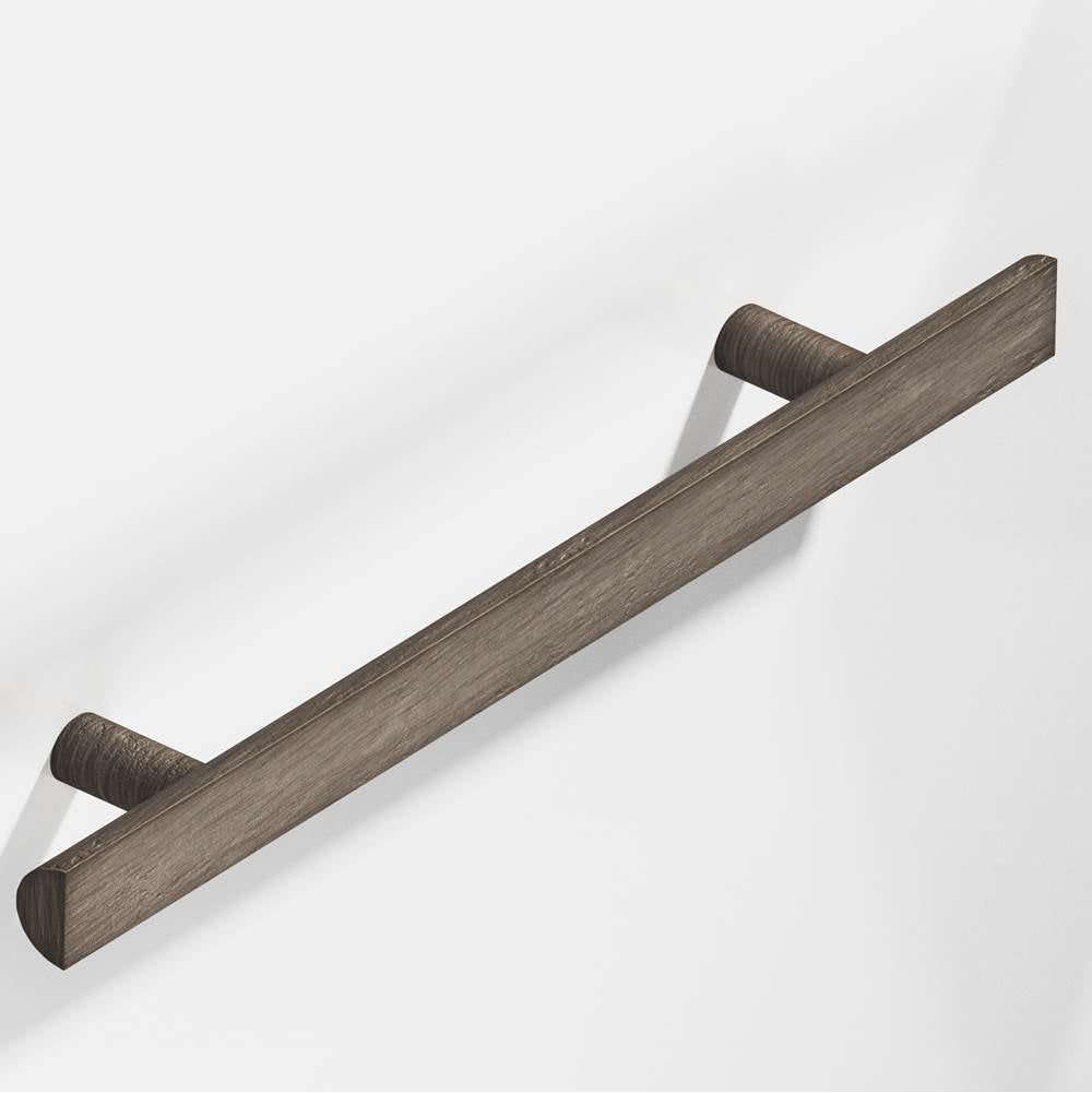 Colonial Bronze - 12'' center-to-center, 16'' overall, 1'' diameter Half-round Cabinet Pull, Appliance Pull, Door Pull, Shower Door Pull with straight posts hand finished in Distressed Pewter - Distressed Pewter