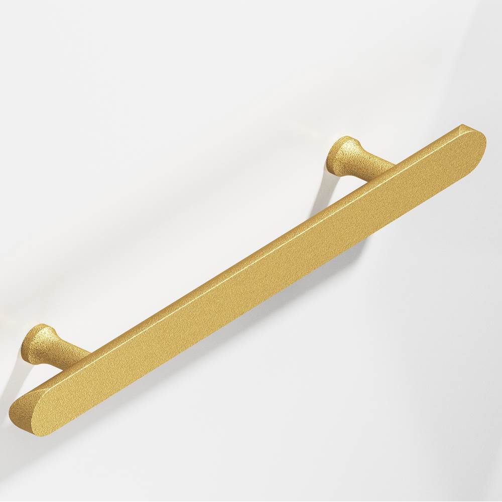 Colonial Bronze - 6'' center-to-center, 10'' overall, 1'' diameter Half-round Cabinet Pull, Appliance Pull, Door Pull, Shower Door Pull with flared posts and rounded ends hand finished in Frost Brass - Frost Brass