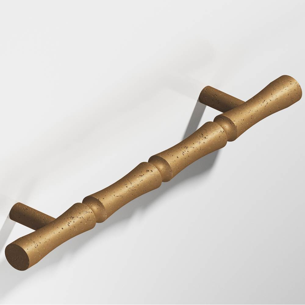 Colonial Bronze - 9.5'' center-to-center, 12.5'' overall, 1'' diameter Bamboo Appliance Pull, Door Pull, Shower Door Pull with straight posts hand finished in Distressed Light Statuary Bronze - Distressed Light Statuary Bronze