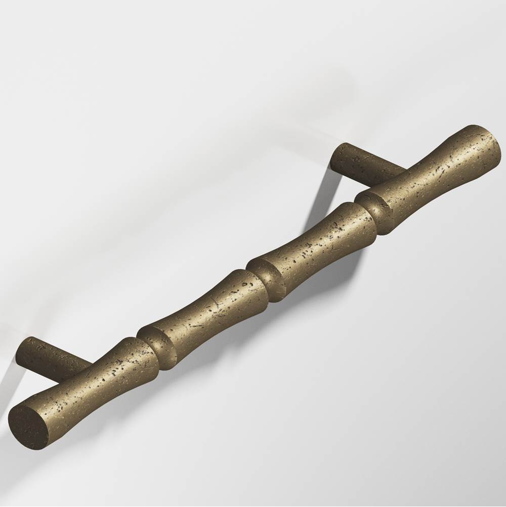 Colonial Bronze - 9.5'' center-to-center, 12.5'' overall, 1'' diameter Bamboo Appliance Pull, Door Pull, Shower Door Pull with straight posts hand finished in Distressed Oil Rubbed Bronze - Distressed Oil Rubbed Bronze