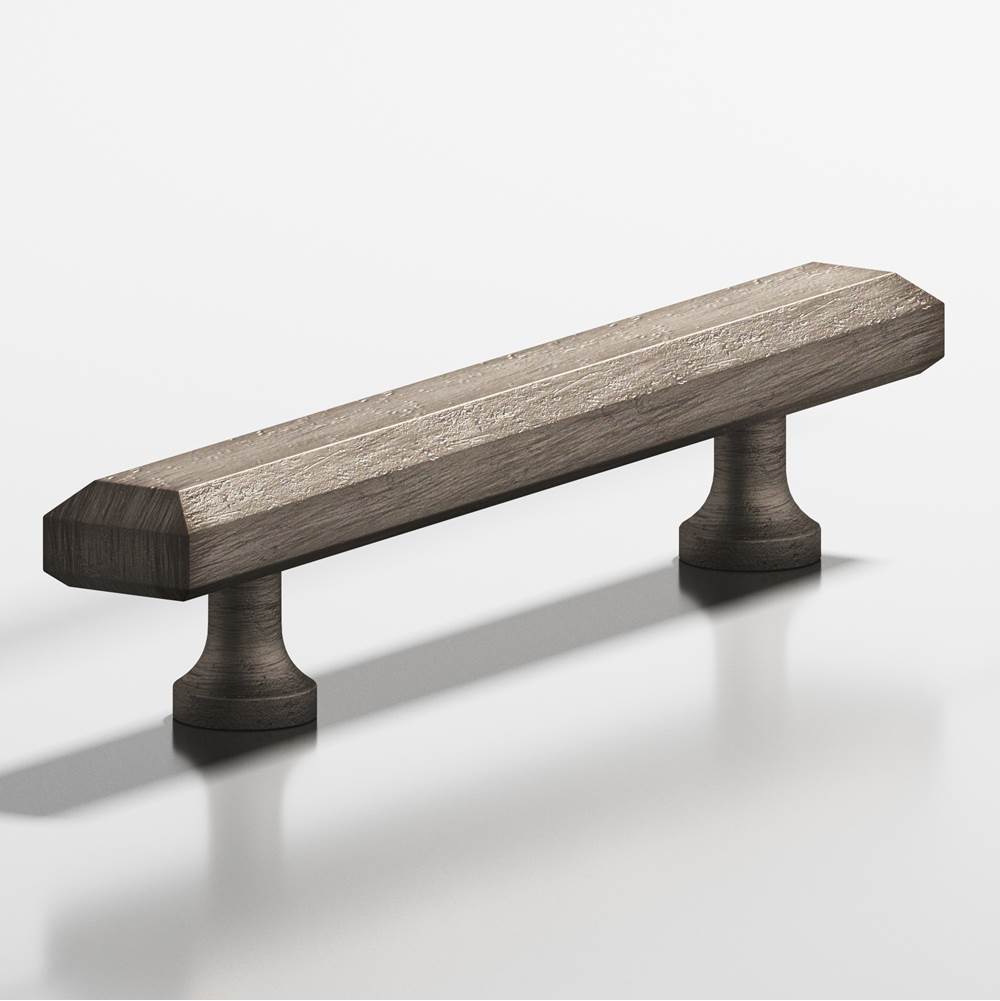 Colonial Bronze - 10'' center-to-center, 14'' overall, 0.75 x 0.5'' Rectangular, beveled Cabinet Pull with flared posts hand finished in Distressed Pewter - Distressed Pewter