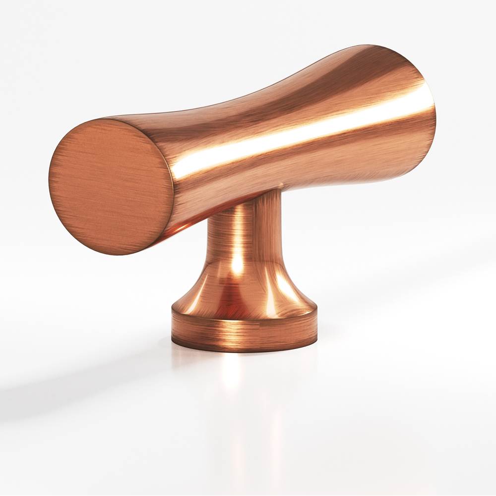 Colonial Bronze - 2'' overall, 0.625'' max diameter Hourglass, T Cabinet Knob with flared post hand finished in Antique Copper - Antique Copper