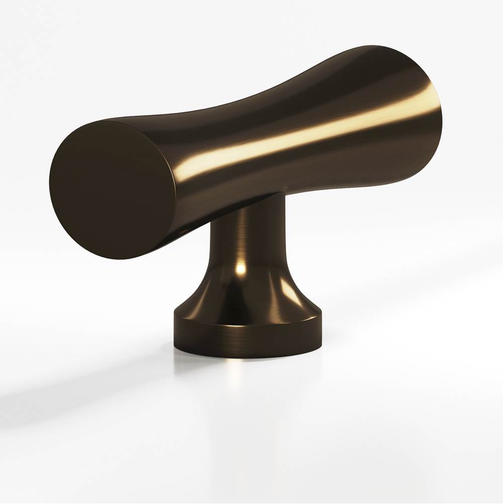 Colonial Bronze - 2'' overall, 0.625'' max diameter Hourglass, T Cabinet Knob with flared post hand finished in Oil Rubbed Bronze - Oil Rubbed Bronze