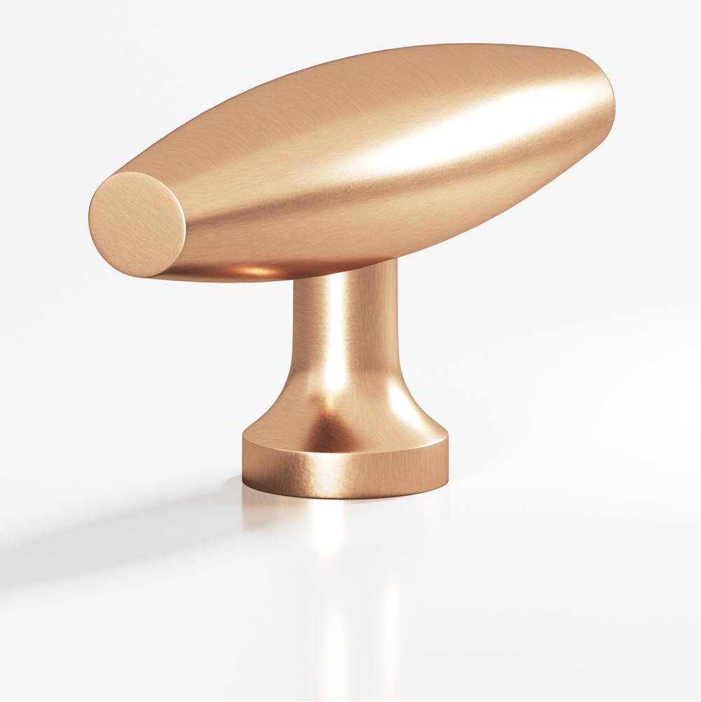 Colonial Bronze - 2'' overall, 0.625'' max diameter Cigar, T Cabinet Knob with flared post hand finished in Satin Bronze - Satin Bronze