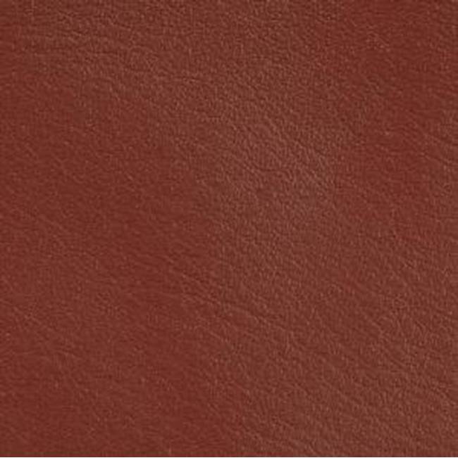 Leather Accented Rectangular, Beveled Cabinet Pull With Straight Posts, Polished Nickel x Royal Hide Rum Leather