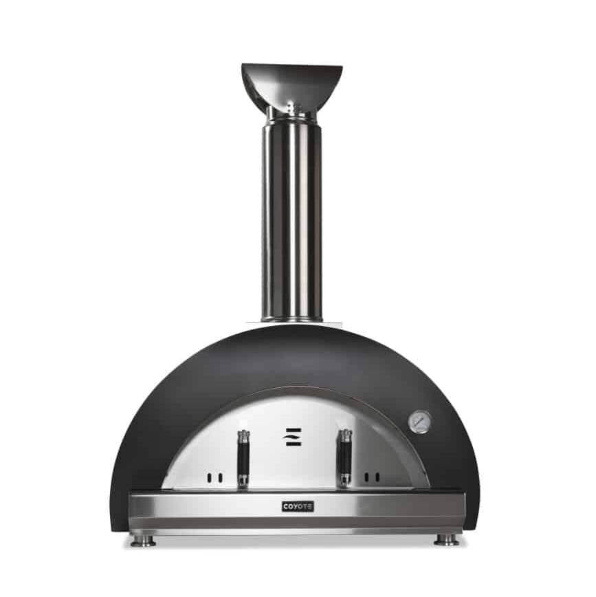 Coyote Outdoor Living - 40'' DUOMO Pizza Oven, Ceramic Cooking Bricks, Temps up to 1,000 Degrees - Matte Black - Matte Black