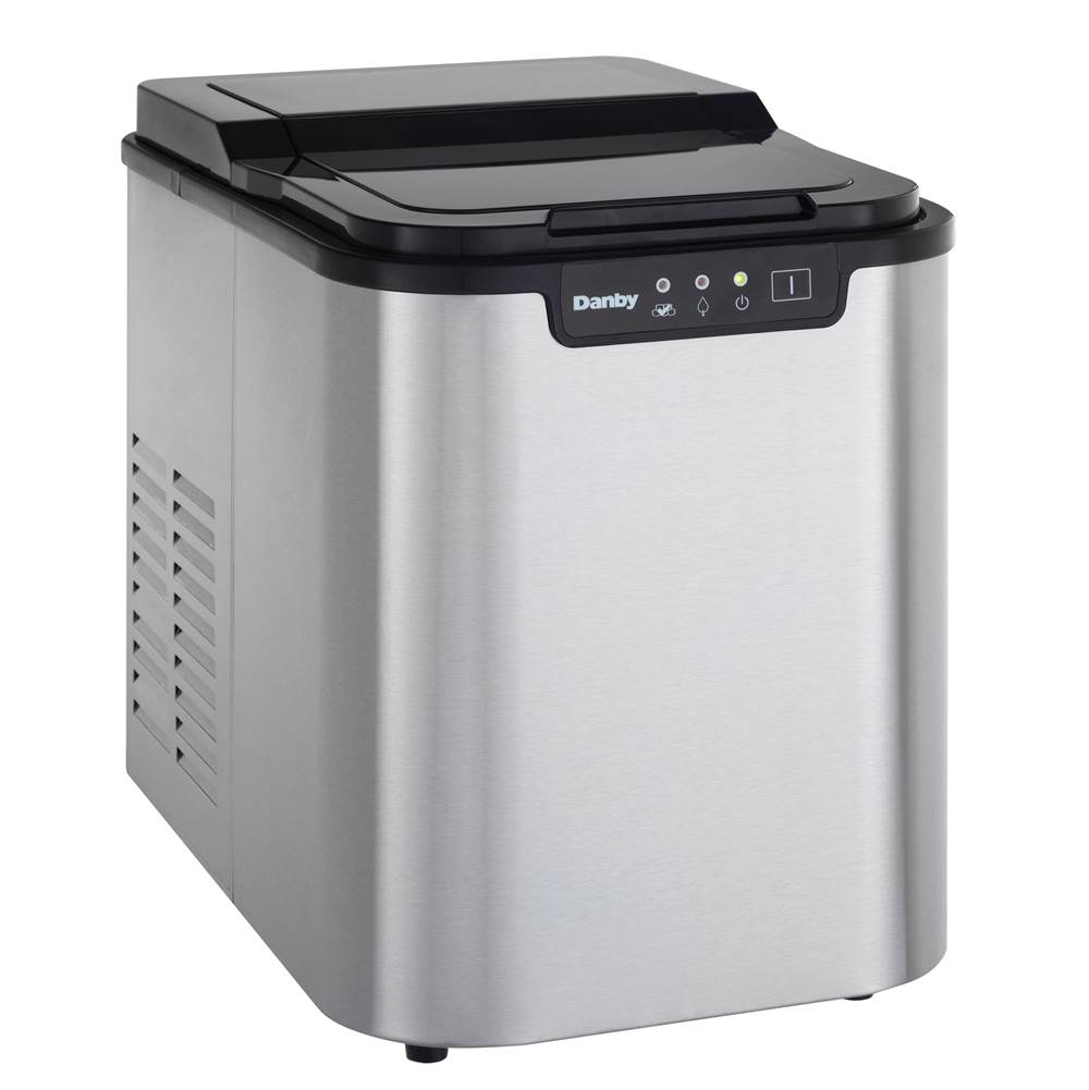 Danby - Portable Ice Maker - Black,Stainless Steel