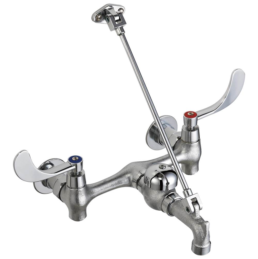 Delta Commercial - Commercial 28C / T9: Wall Mount Service Sink Faucet with Lever Handles - Rough Chrome