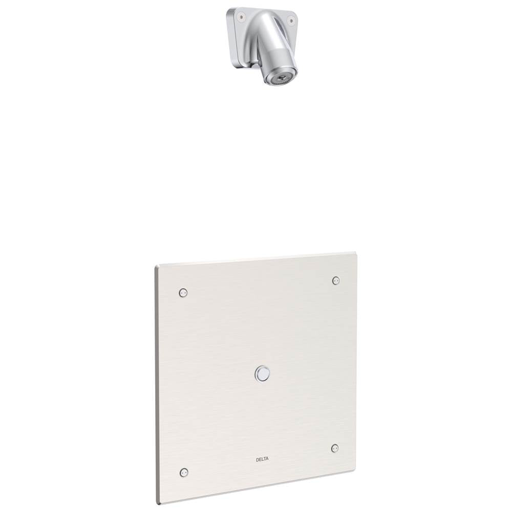 Delta Commercial - Commercial 860T: Electronic Shower Trim with Push Button Activator- Hardwire - Chrome
