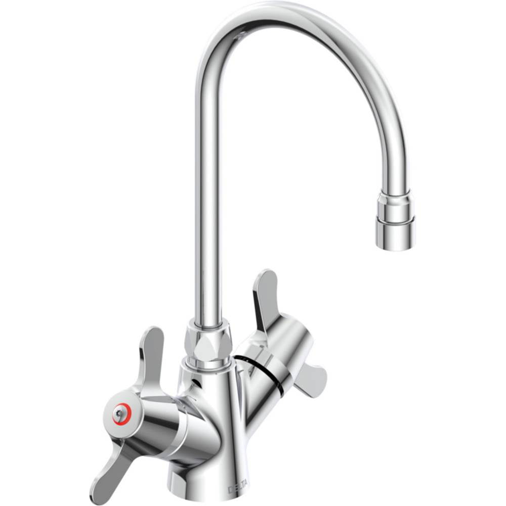 Delta Commercial - Commercial 25C3: Two Handle Single Shank Mixing Faucet - Chrome
