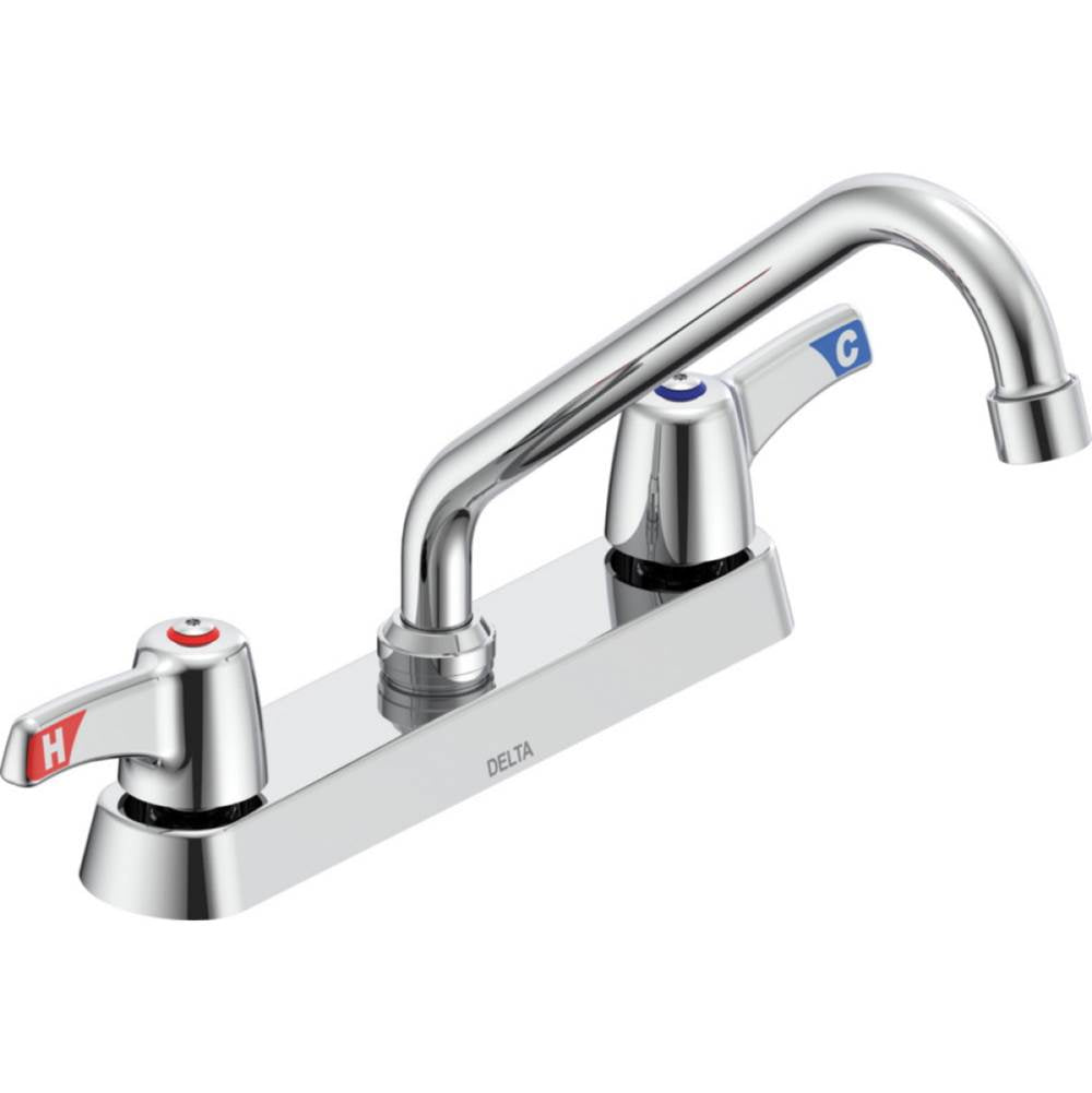 Delta Commercial - Commercial 26C3: 8'' Cast Deck Mount Faucet - Chrome