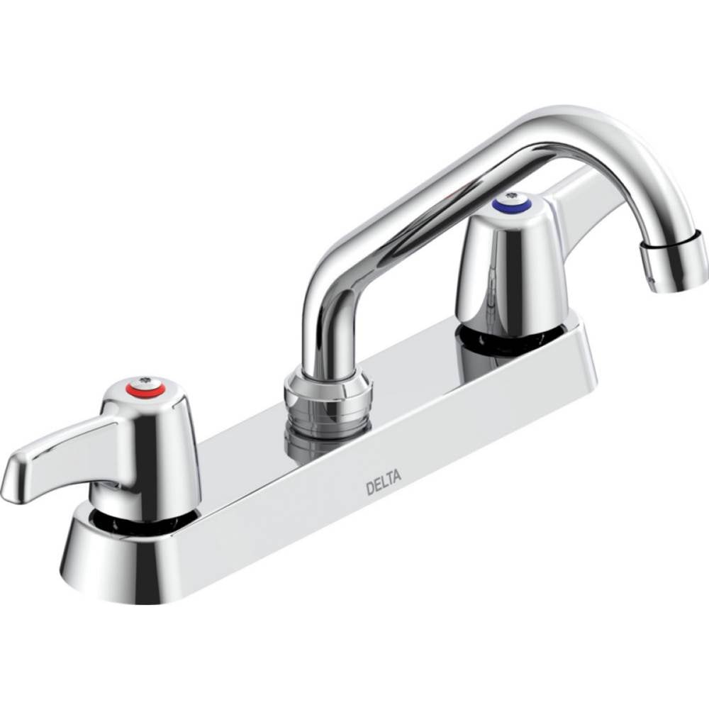 Delta Commercial - Commercial 26C3: 8'' Cast Deck Mount Faucet - Chrome