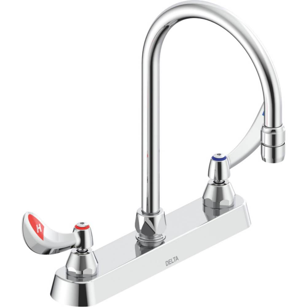 Delta Commercial - Commercial 26C3: 8'' Cast Deck Mount - Chrome