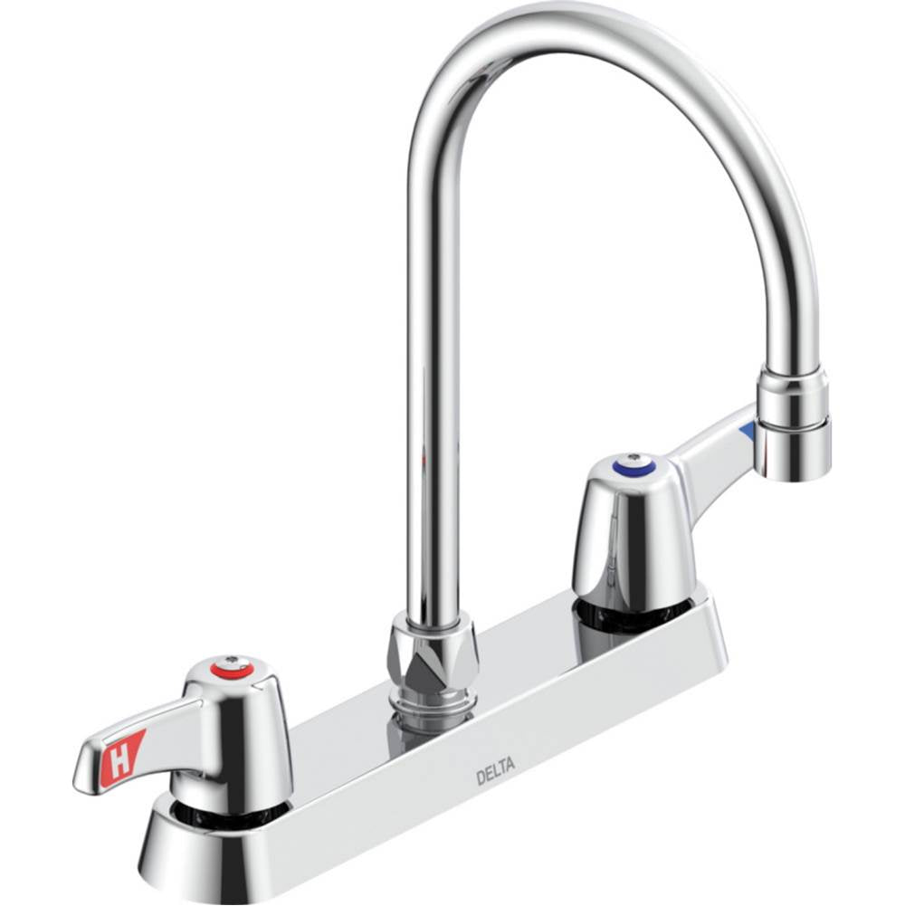 Delta Commercial - Commercial 26C3: Two Handle Deck-Mount Faucet - Chrome