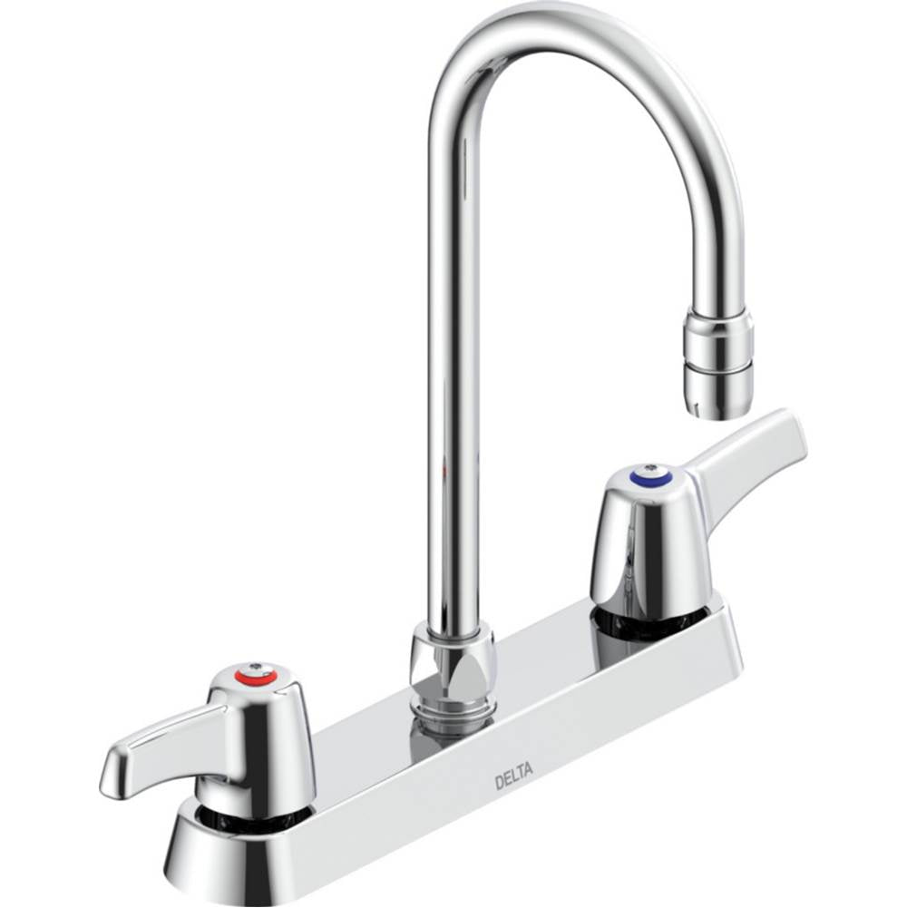 Delta Commercial - Commercial 26C3: 8'' Cast Deck Mount - Chrome