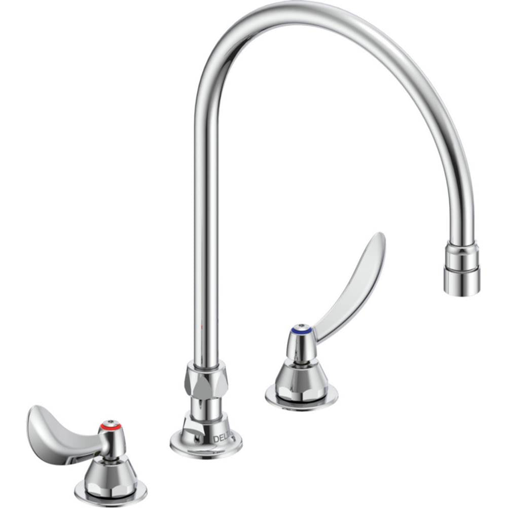 Delta Commercial - Commercial 27C1 / 27C2: Two Handle 8'' Below Deck Mount Faucet - Chrome