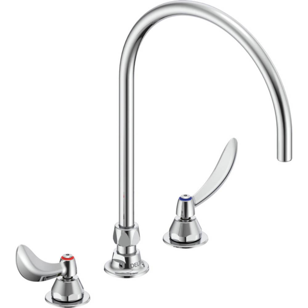 Delta Commercial - Commercial 27C1 / 27C2: Two Handle 8'' Below Deck Mount Faucet - Chrome