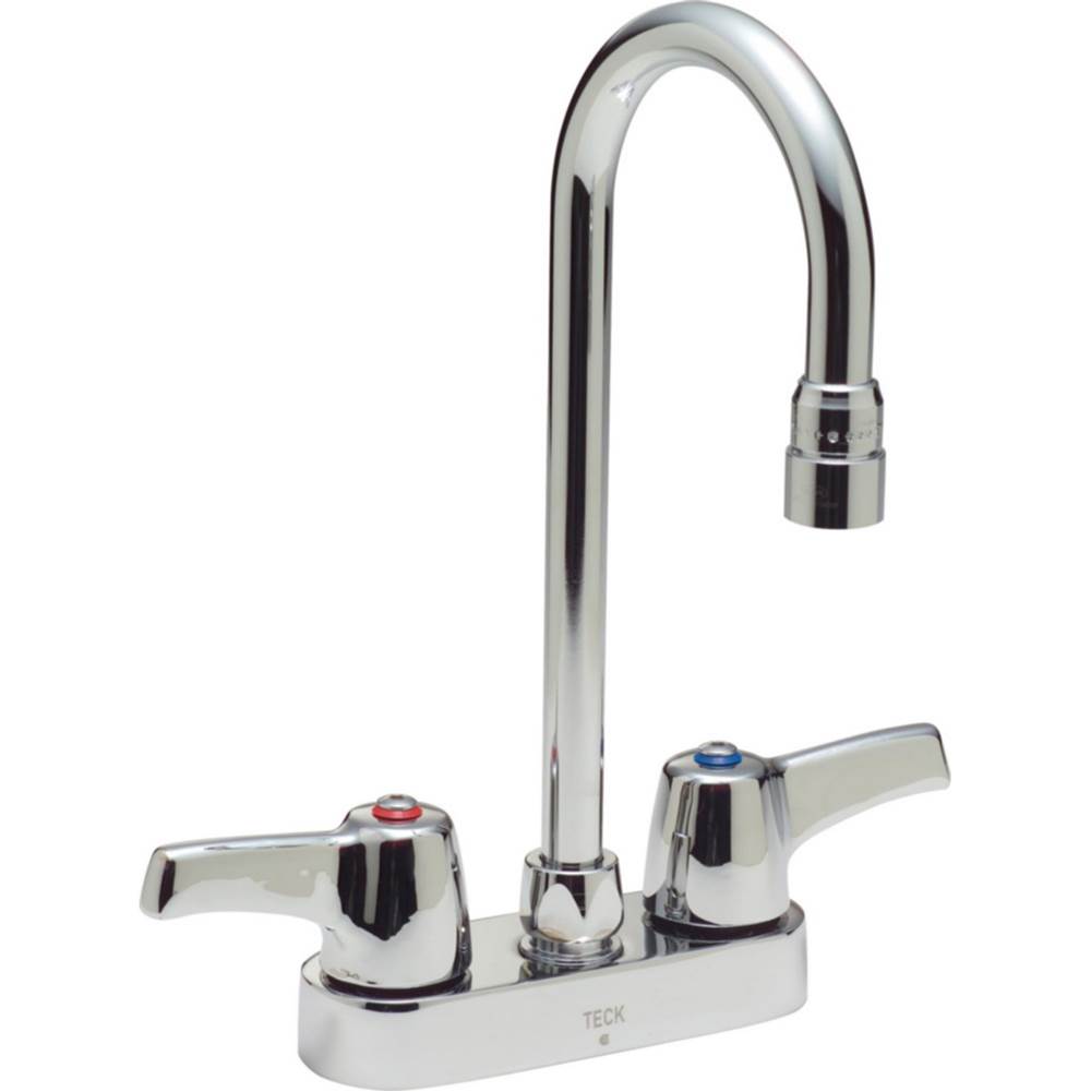 Delta Commercial - Commercial 27C4 / 27C5 / 27C6: Two Handle 4'' Deck Mount Faucet - Chrome